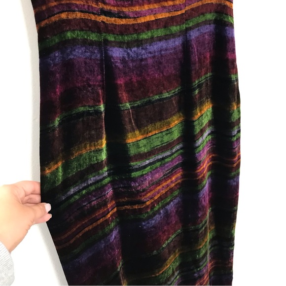 Olivier Strelli Multi Colour Vintage Velvet Dress - Picture 4 of 8